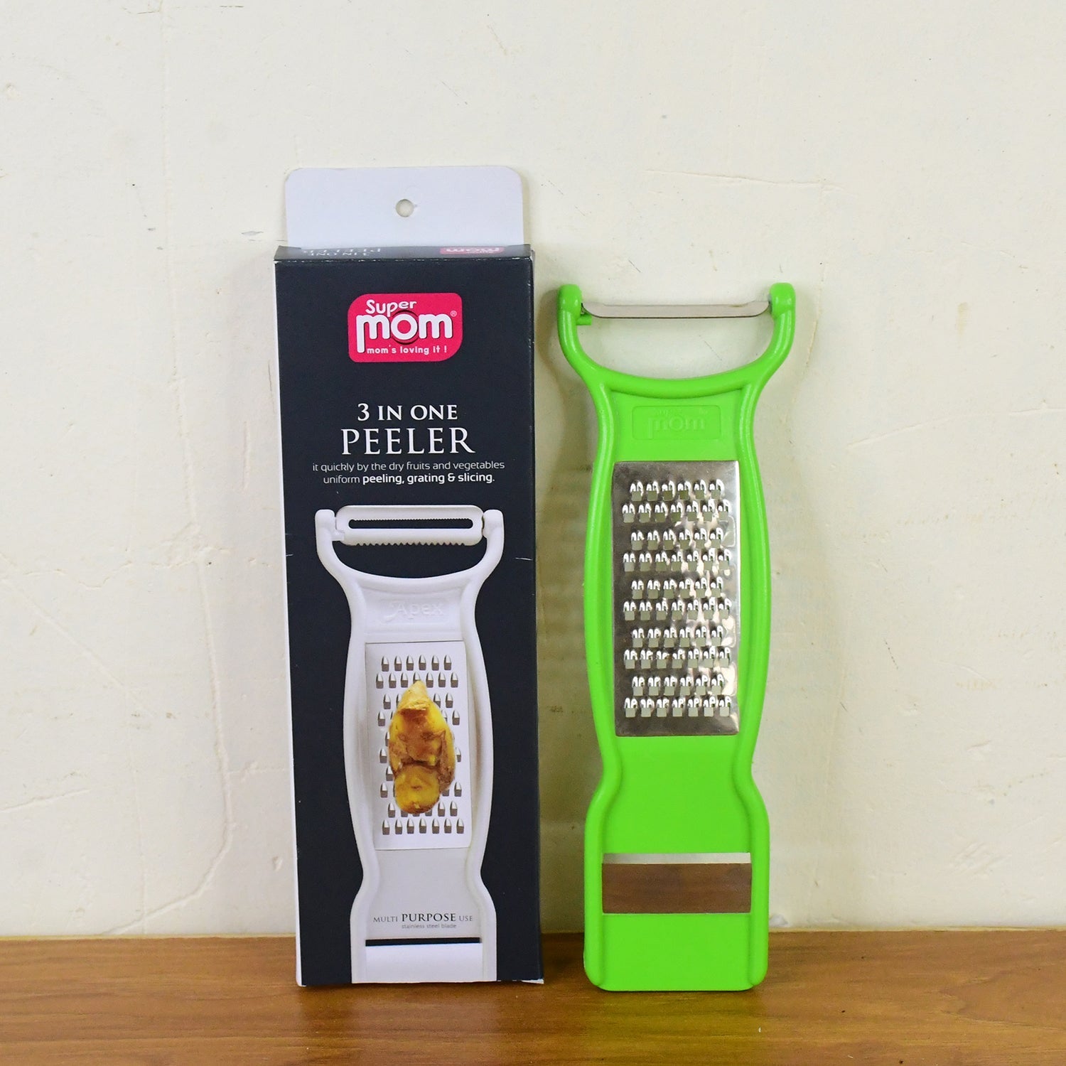 Supermom 3-in-1 Multi-Functional Stainless Steel Vegetable & Fruit Peeler (1 Pc) Supermom 3-in-1 Multi-Functional Stainless Steel Vegetable & Fruit Peeler (1 Pc)